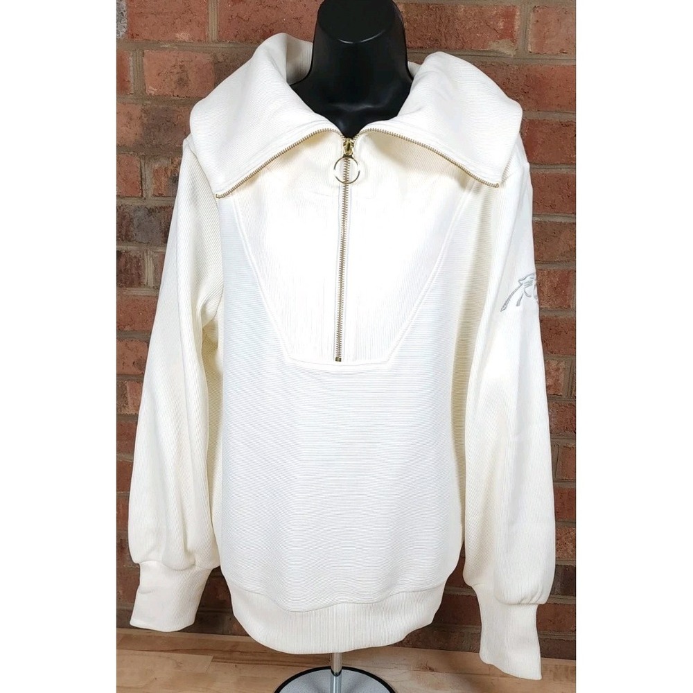 Varley Vine Half-Zip Pullover Ivory Size‎ L Anthropologie Carolina Panthers NEW